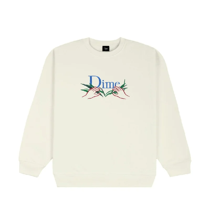 Hoodie Sweatshirt-Dime MTL Classic Grass Crewneck Cream