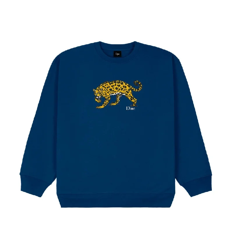 Relaxed Crewneck Sweatshirt-Dime MTL Puzzle Cat Crewneck Navy