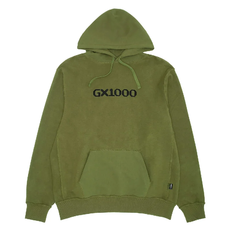 Motivational Sweatshirt-GX1000 Logo Inside Out Hoodie - Green