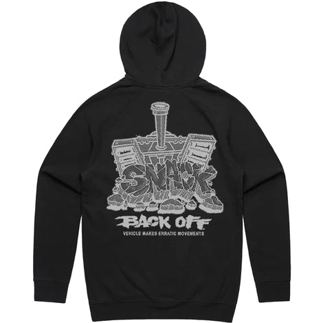 Fashion Sweatshirt-Snack Back Off Hoodie - Black