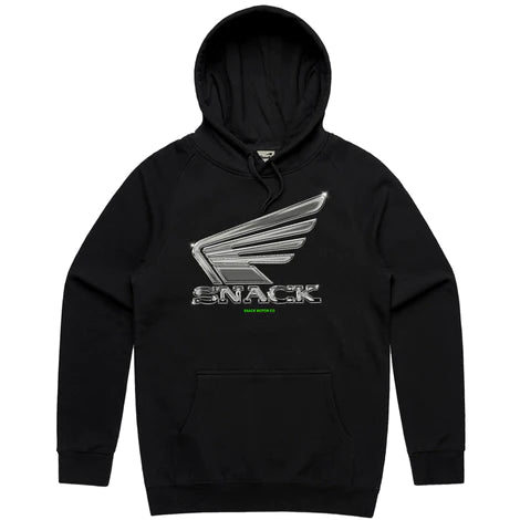 Oversized Sweatshirt-Snack Chrome Wings Hoodie - Black