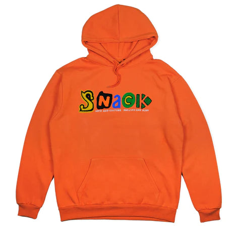 Embroidered Sweatshirt-Snack Pot Luck Hoodie - Persimmon