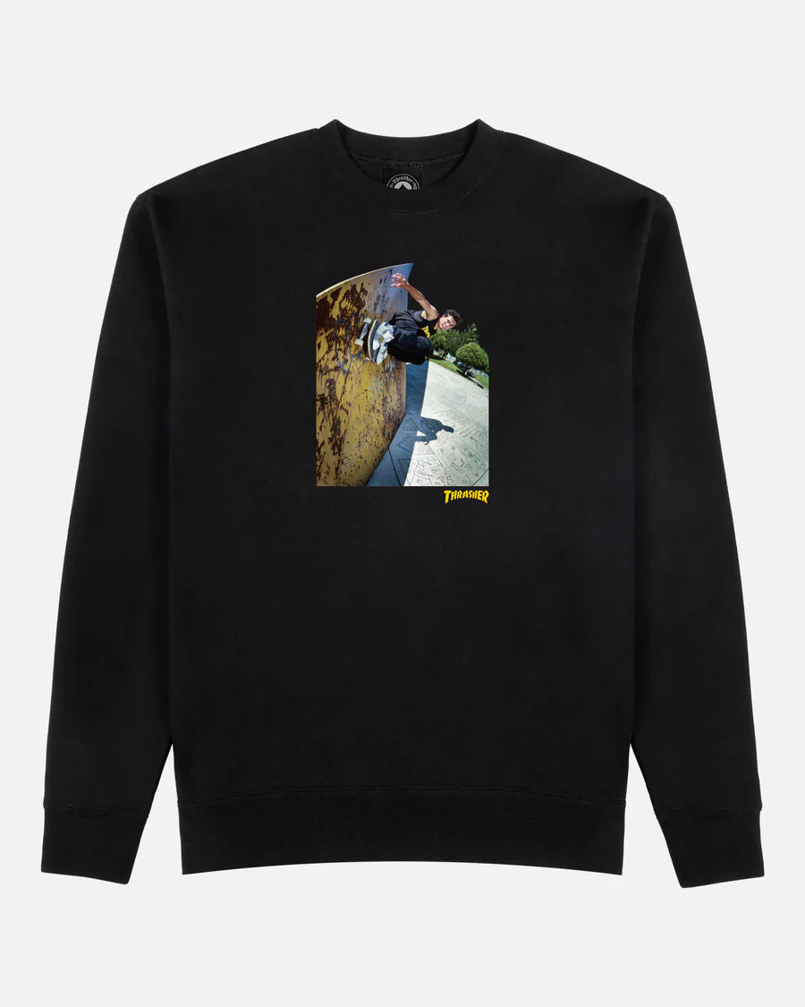 Zip Sweatshirt-Thrasher Mic-E Wallride Crewneck Sweatshirt